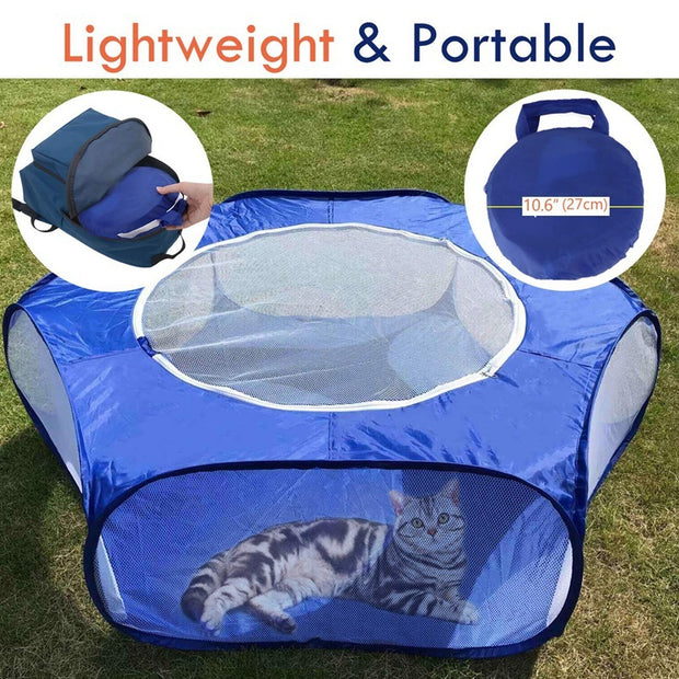 Folding pet fence
