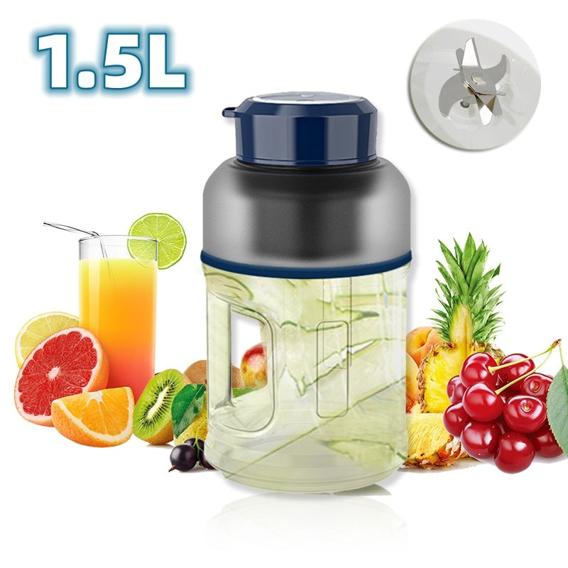 1500ml Portable Blender Cup Fruit Mixers Fruit Extractors Handheld Electric Juicer Blender For Kitchen Outdoor Home Office